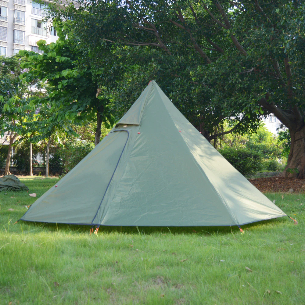 Cheap Goat Tents XC USHIO Pyramid Tent Camping Tent Travel Ultralight Outdoor Awnings Tent Shelter 4 Season Tent 1 2 Person Tent With Stove Jack Tents 